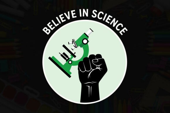 Believe in Science Typography Design