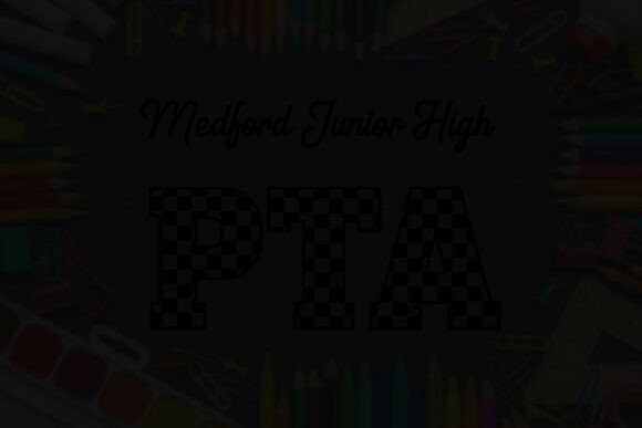 Medford Junior High PTA Checkered Letter