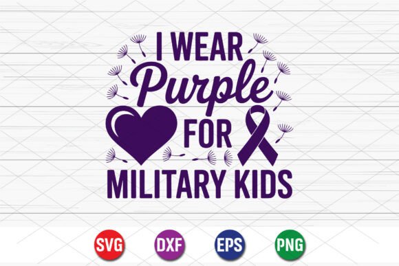 Review: I Wear Purple for Military Kids SVG