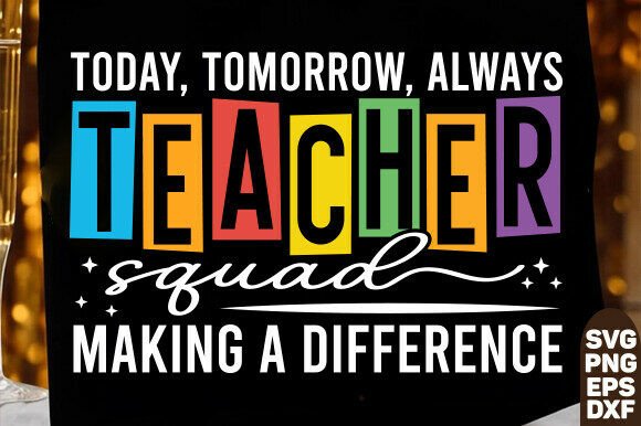Teacher Squad PNG for Back to School