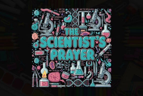 The Scientist's Prayer Typography Design